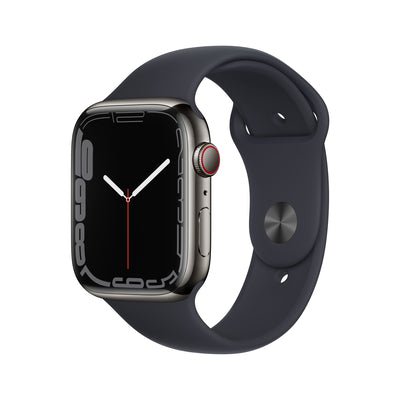Apple Watch Series 7 Steel 45mm Graph/Green GPS 4G Refurb 5* - Simple kopen bij Microforce | Apple - specialist & refurbished expert | Gratis afhalen in Gentbrugge, Antwerpen & Oudenaarde of snelle levering in België!