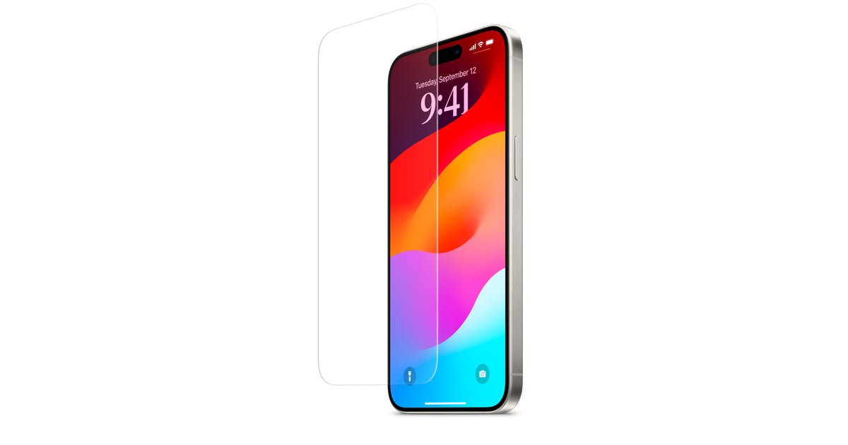 iPhone 15 Pro Max Tempered Hard Glass Screenprotector - Simple kopen bij Microforce | Apple - specialist & refurbished expert | Gratis afhalen in Gentbrugge, Antwerpen & Oudenaarde of snelle levering in België!