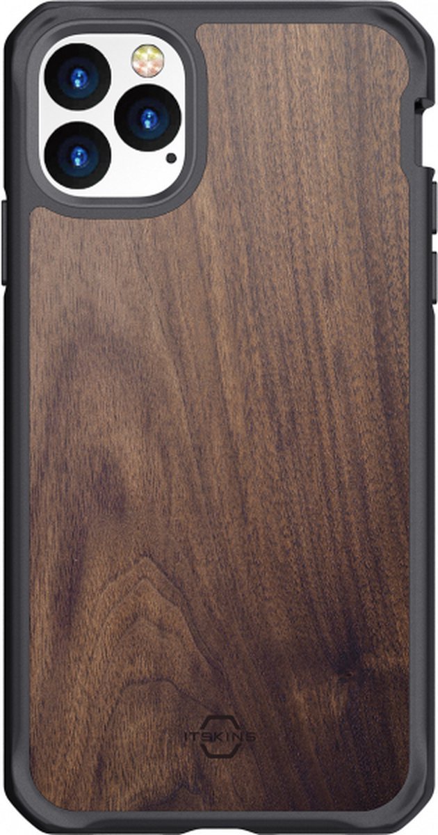 ITSKINS iPhone 11 Pro Level 2 HybridFusion Dark Wood - Simple kopen bij Microforce | Apple - specialist & refurbished expert | Gratis afhalen in Gentbrugge, Antwerpen & Oudenaarde of snelle levering in België!