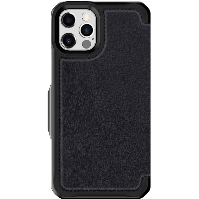 ITSKINS iPhone 12 Pro Max Level 2 HybridFolio Leather Black - Simple kopen bij Microforce | Apple - specialist & refurbished expert | Gratis afhalen in Gentbrugge, Antwerpen & Oudenaarde of snelle levering in België!