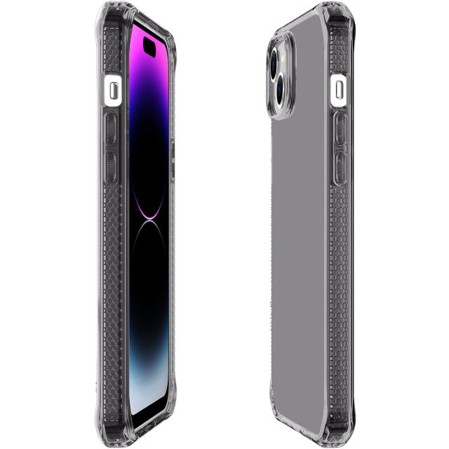 ITSKINS iPhone 13/14/15 Level 2 SpectrumClear Smoke - Simple kopen bij Microforce | Apple - specialist & refurbished expert | Gratis afhalen in Gentbrugge, Antwerpen & Oudenaarde of snelle levering in België!