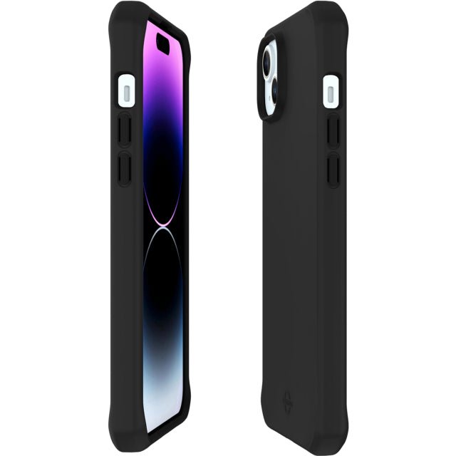 ITSKINS iPhone 13/14/15 Level 3 SpectrumSilk Black - Simple kopen bij Microforce | Apple - specialist & refurbished expert | Gratis afhalen in Gentbrugge, Antwerpen & Oudenaarde of snelle levering in België!