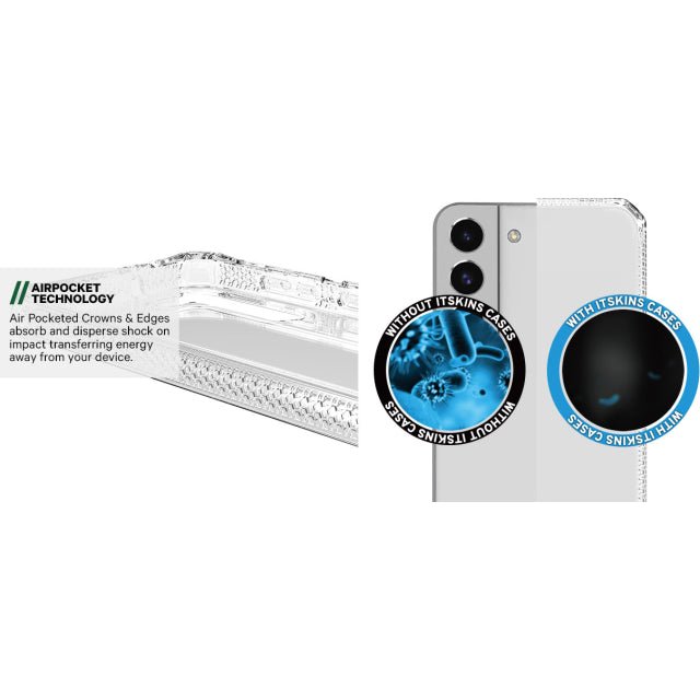 ITSKINS Samsung S23 Level 2 SpectrumClear Transparent - Simple kopen bij Microforce | Apple - specialist & refurbished expert | Gratis afhalen in Gentbrugge, Antwerpen & Oudenaarde of snelle levering in België!