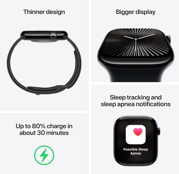 Apple Watch Series 10 Alu 46mm Silver/Wit GPS 4G Refur 5*M - Simple kopen bij Microforce | Apple - specialist & refurbished expert | Gratis afhalen in Gentbrugge, Antwerpen & Oudenaarde of snelle levering in België!