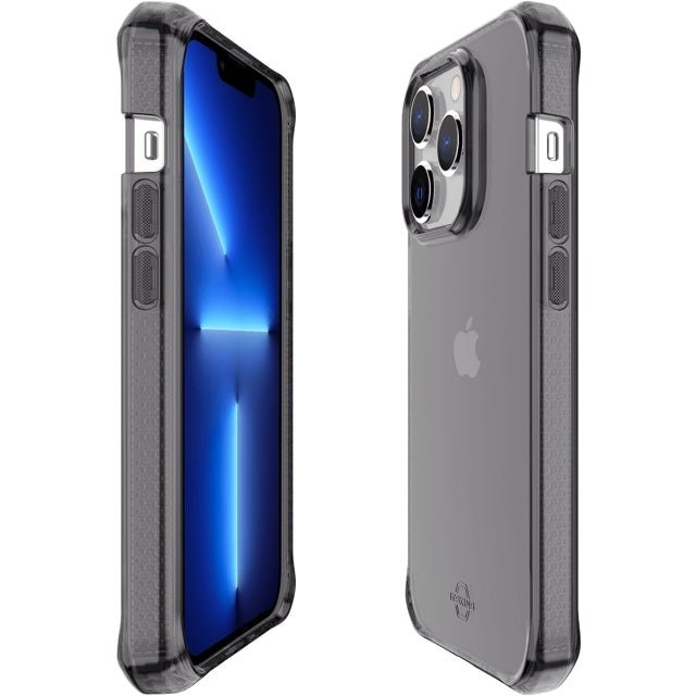 ITSKINS iPhone 14 Pro Level 2 SpectrumClear Smoke - Simple kopen bij Microforce | Apple - specialist & refurbished expert | Gratis afhalen in Gentbrugge, Antwerpen & Oudenaarde of snelle levering in België!