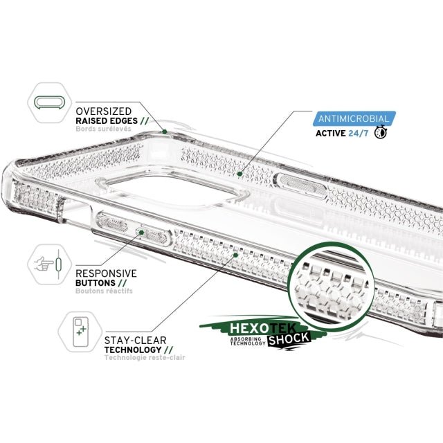 ITSKINS iPhone 14 Pro Level 2 SpectrumClear Smoke - Simple kopen bij Microforce | Apple - specialist & refurbished expert | Gratis afhalen in Gentbrugge, Antwerpen & Oudenaarde of snelle levering in België!