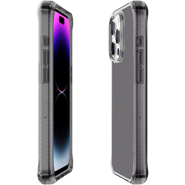 ITSKINS iPhone 15 Pro Level 2 SpectrumClear Smoke - Simple kopen bij Microforce | Apple - specialist & refurbished expert | Gratis afhalen in Gentbrugge, Antwerpen & Oudenaarde of snelle levering in België!