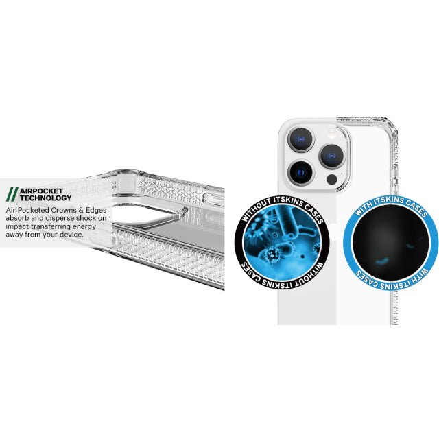 ITSKINS iPhone 15 Pro Level 2 SpectrumClear Smoke - Simple kopen bij Microforce | Apple - specialist & refurbished expert | Gratis afhalen in Gentbrugge, Antwerpen & Oudenaarde of snelle levering in België!