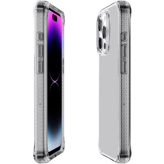 ITSKINS iPhone 15 Pro Level 2 SpectrumClear Transparent - Simple kopen bij Microforce | Apple - specialist & refurbished expert | Gratis afhalen in Gentbrugge, Antwerpen & Oudenaarde of snelle levering in België!