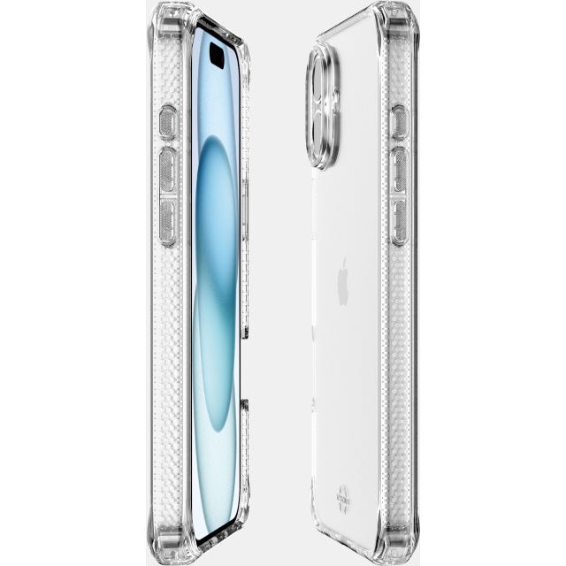 ITSKINS iPhone 16 Level 2 SpectrumClear Transparent - Simple kopen bij Microforce | Apple - specialist & refurbished expert | Gratis afhalen in Gentbrugge, Antwerpen & Oudenaarde of snelle levering in België!