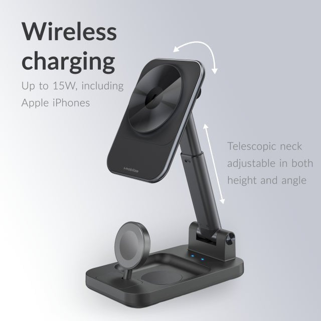 Mobilize 3in1 Charger Station MagSafe Compatible 15W Black - Simple kopen bij Microforce | Apple - specialist & refurbished expert | Gratis afhalen in Gentbrugge, Antwerpen & Oudenaarde of snelle levering in België!