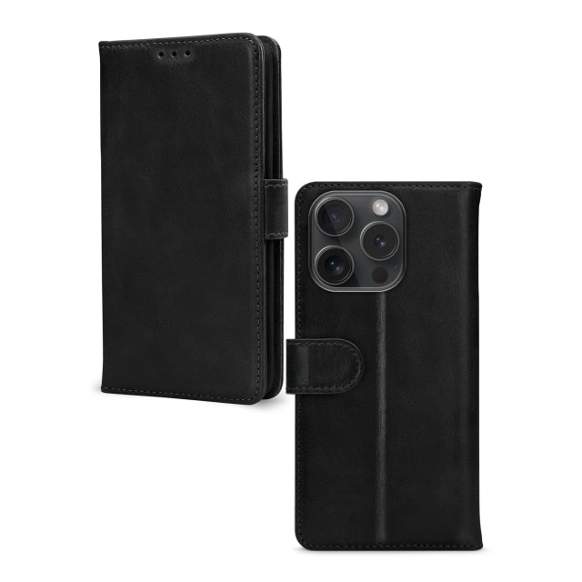 Mobilize Leather Wallet Apple iPhone 15 Pro Black - Simple kopen bij Microforce | Apple - specialist & refurbished expert | Gratis afhalen in Gentbrugge, Antwerpen & Oudenaarde of snelle levering in België!