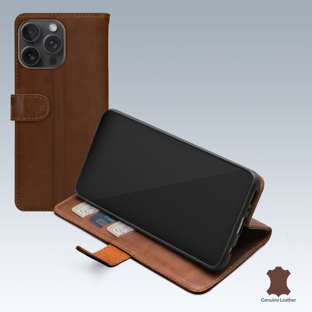 Mobilize Leather Wallet Apple iPhone 15 Pro Max Brown - Simple kopen bij Microforce | Apple - specialist & refurbished expert | Gratis afhalen in Gentbrugge, Antwerpen & Oudenaarde of snelle levering in België!