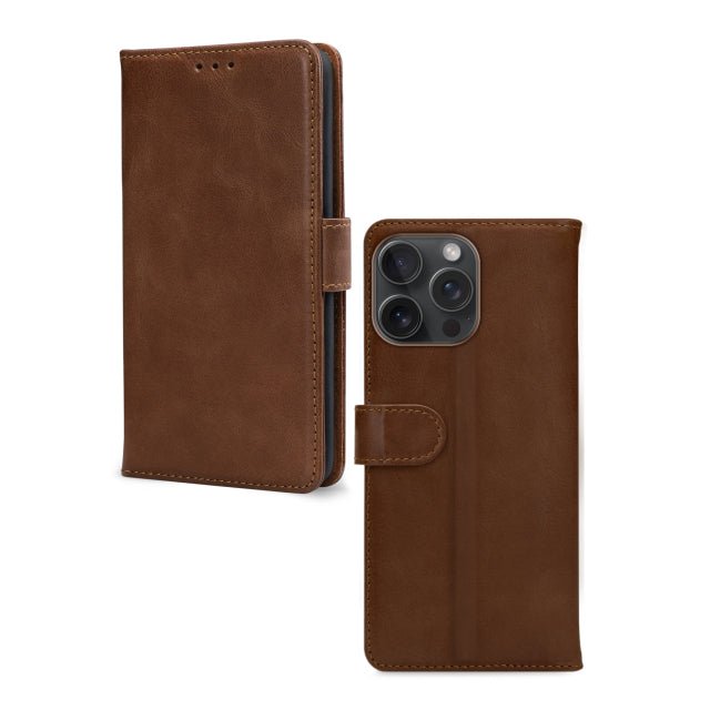 Mobilize Leather Wallet Apple iPhone 15 Pro Max Brown - Simple kopen bij Microforce | Apple - specialist & refurbished expert | Gratis afhalen in Gentbrugge, Antwerpen & Oudenaarde of snelle levering in België!