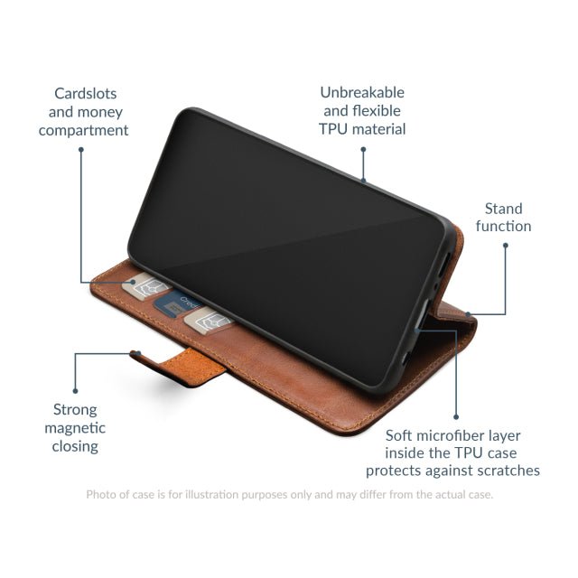 Mobilize Leather Wallet Apple iPhone 16 Pro Brown - Simple kopen bij Microforce | Apple - specialist & refurbished expert | Gratis afhalen in Gentbrugge, Antwerpen & Oudenaarde of snelle levering in België!