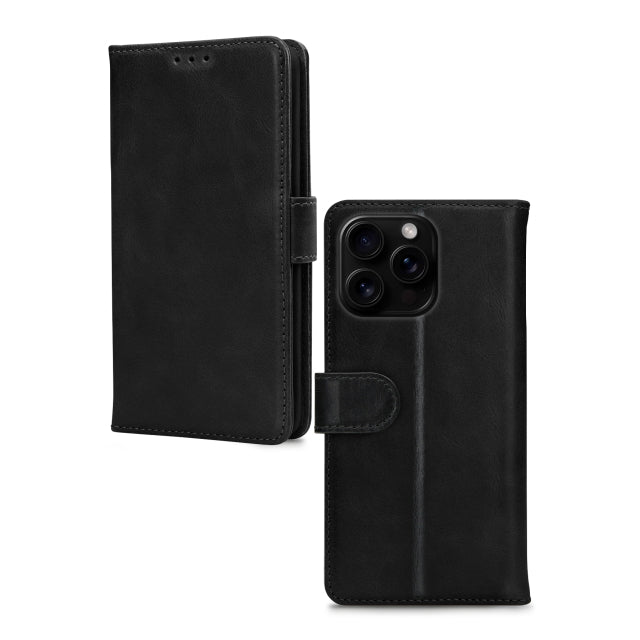 Mobilize Leather Wallet Apple iPhone 16 Pro Max Black - Simple kopen bij Microforce | Apple - specialist & refurbished expert | Gratis afhalen in Gentbrugge, Antwerpen & Oudenaarde of snelle levering in België!
