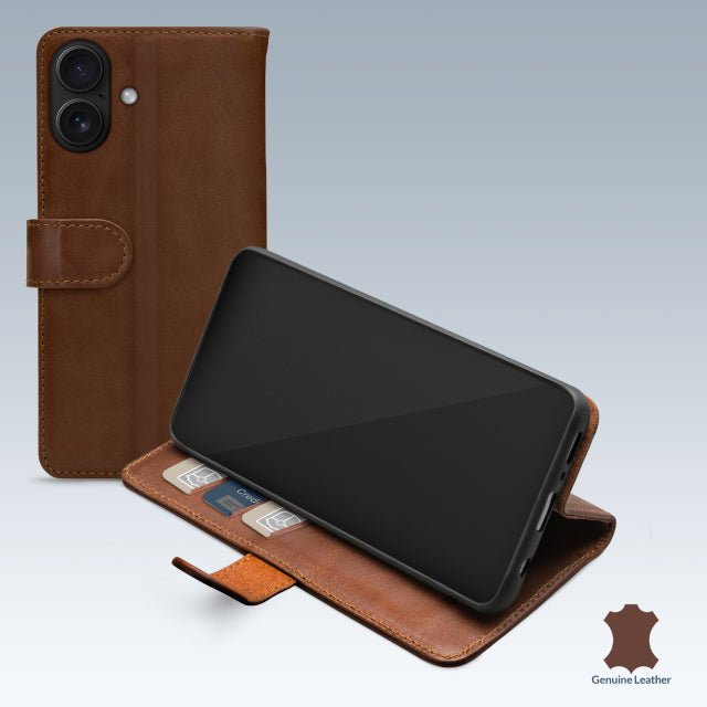 Mobilize Leather Wallet Apple iPhone 17 Brown - Simple kopen bij Microforce | Apple - specialist & refurbished expert | Gratis afhalen in Gentbrugge, Antwerpen & Oudenaarde of snelle levering in België!