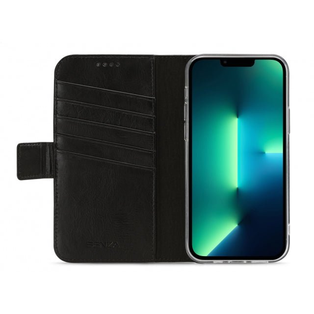 Senza Desire Leather Wallet Apple iPhone 13 Pro Max Black - Simple kopen bij Microforce | Apple - specialist & refurbished expert | Gratis afhalen in Gentbrugge, Antwerpen & Oudenaarde of snelle levering in België!