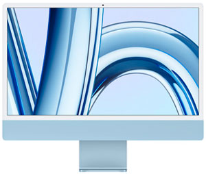 Apple iMac 24" 4.5K M1 8GB 256SSD Blue Refurbished 4*