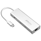 Macally UCDOCK - Aluminium USB - C multiport hub - Silver