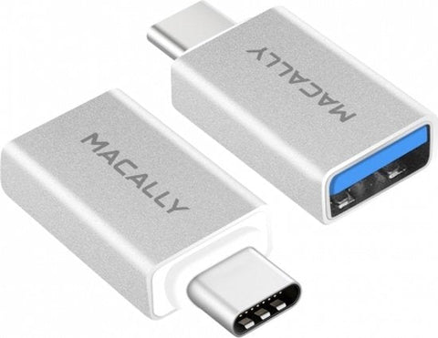 Adaptateur mini USB-C vers USB A Fem Macally - paquet de 2