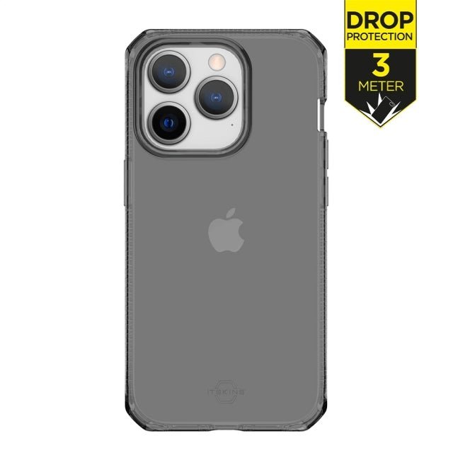 ITSKINS iPhone 14 Pro Level 2 SpectrumClear Smoke - Simple kopen bij Microforce | Apple - specialist & refurbished expert | Gratis afhalen in Gentbrugge, Antwerpen & Oudenaarde of snelle levering in België!