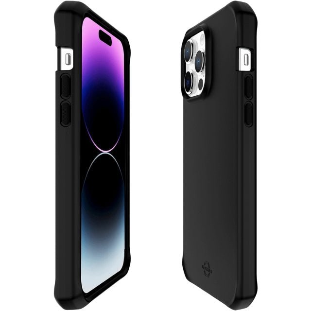 ITSKINS iPhone 14 Pro Level 2 SpectrumSolid Plain Black - Simple kopen bij Microforce | Apple - specialist & refurbished expert | Gratis afhalen in Gentbrugge, Antwerpen & Oudenaarde of snelle levering in België!