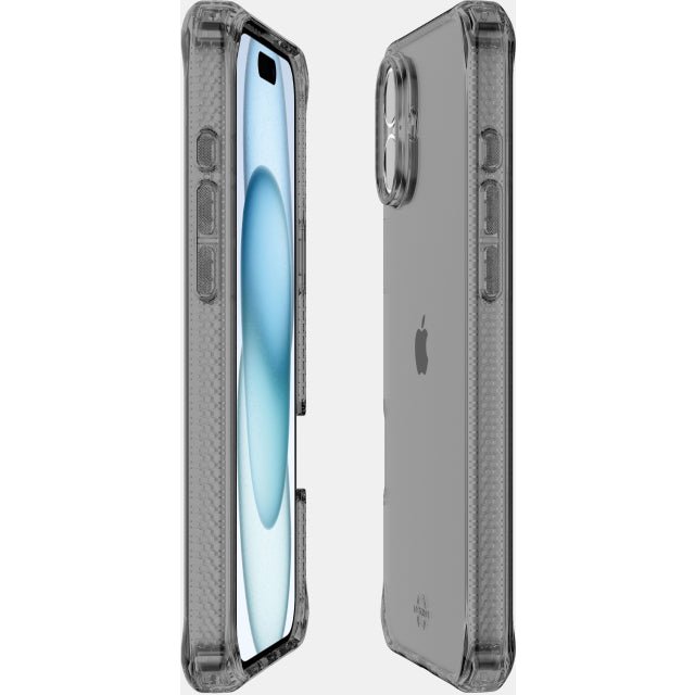 ITSKINS iPhone 16 Level 2 SpectrumClear Smoke - Simple kopen bij Microforce | Apple - specialist & refurbished expert | Gratis afhalen in Gentbrugge, Antwerpen & Oudenaarde of snelle levering in België!