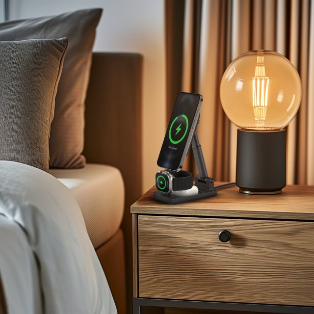 Mobilize 3in1 Charger Station MagSafe Compatible 15W Black - Simple kopen bij Microforce | Apple - specialist & refurbished expert | Gratis afhalen in Gentbrugge, Antwerpen & Oudenaarde of snelle levering in België!