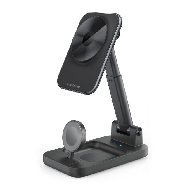 Mobilize 3in1 Charger Station MagSafe Compatible 15W Black - Simple kopen bij Microforce | Apple - specialist & refurbished expert | Gratis afhalen in Gentbrugge, Antwerpen & Oudenaarde of snelle levering in België!