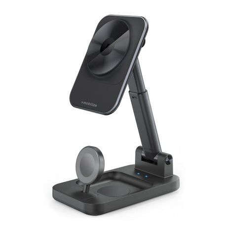 Mobilize 3in1 Charger Station MagSafe Compatible 15W Black - Simple kopen bij Microforce | Apple - specialist & refurbished expert | Gratis afhalen in Gentbrugge, Antwerpen & Oudenaarde of snelle levering in België!