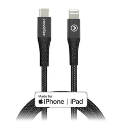 Mobilize Fast Charge/Sync Cable USB-C to MFi Lightning 1m bk