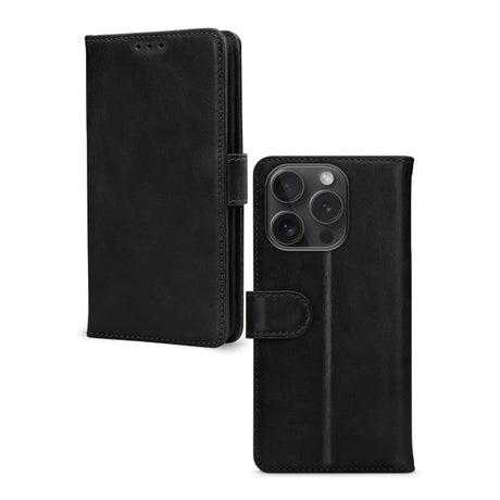 Mobilize Leather Wallet Apple iPhone 15 Pro Black - Simple kopen bij Microforce | Apple - specialist & refurbished expert | Gratis afhalen in Gentbrugge, Antwerpen & Oudenaarde of snelle levering in België!