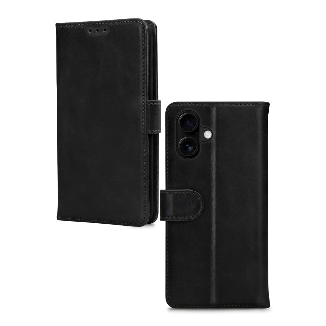 Mobilize Leather Wallet Apple iPhone 16 Plus Black