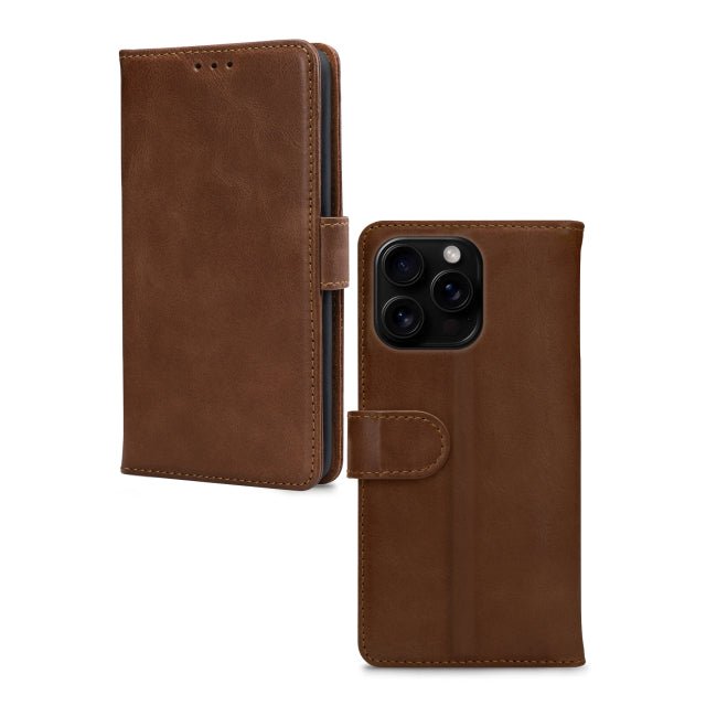 Mobilize Leather Wallet Apple iPhone 16 Pro Max Brown