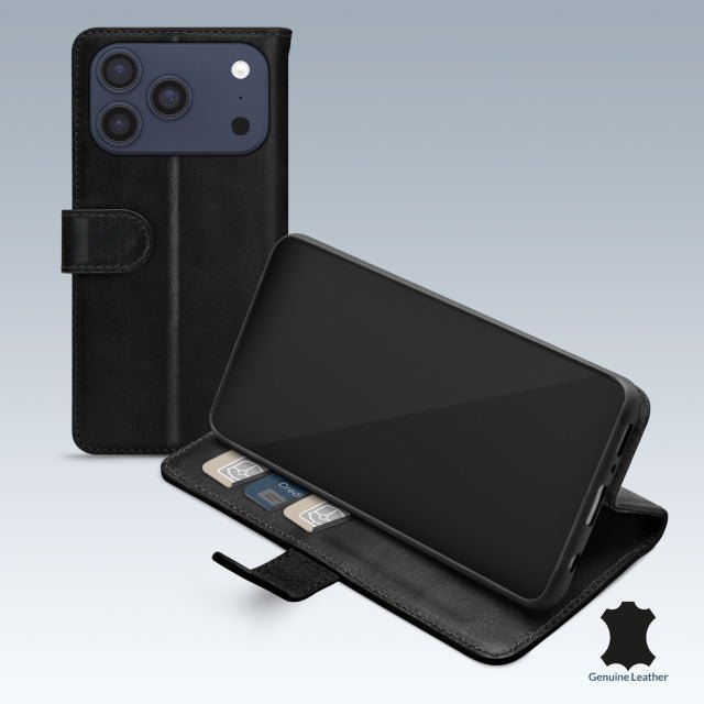 Mobilize Leather Wallet Apple iPhone 17 Pro Black - Simple kopen bij Microforce | Apple - specialist & refurbished expert | Gratis afhalen in Gentbrugge, Antwerpen & Oudenaarde of snelle levering in België!