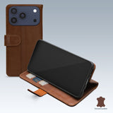 Mobilize Leather Wallet Apple iPhone 17 Pro Max Brown - Simple kopen bij Microforce | Apple - specialist & refurbished expert | Gratis afhalen in Gentbrugge, Antwerpen & Oudenaarde of snelle levering in België!