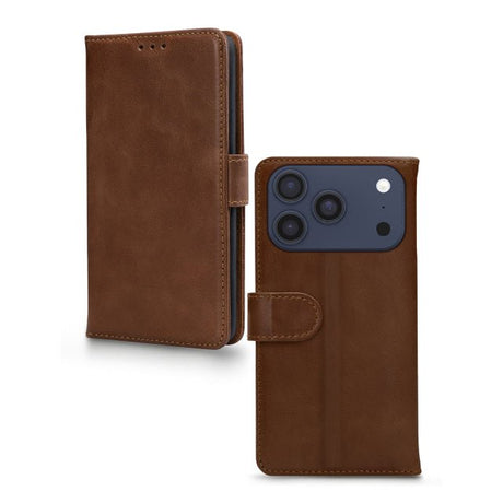 Mobilize Leather Wallet Apple iPhone 17 Pro Max Brown - Simple kopen bij Microforce | Apple - specialist & refurbished expert | Gratis afhalen in Gentbrugge, Antwerpen & Oudenaarde of snelle levering in België!