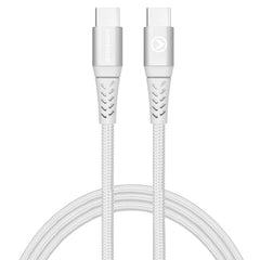 Mobilize Strong Nylon Cable USB-C to USB-C 2m. 100W White