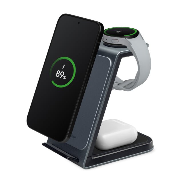 Mobilize 3in1 Aluminium Wireless Charger Station 15W USB - C - Simple kopen bij Microforce | Apple - specialist & refurbished expert | Gratis afhalen in Gentbrugge, Antwerpen & Oudenaarde of snelle levering in België!