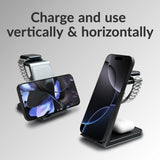 Mobilize 3in1 Aluminium Wireless Charger Station 15W USB - C