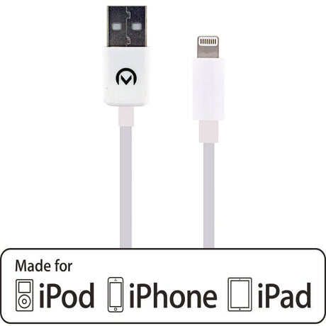 Mobilize Fast Charge/Sync Cable Apple Lightning 1m. White