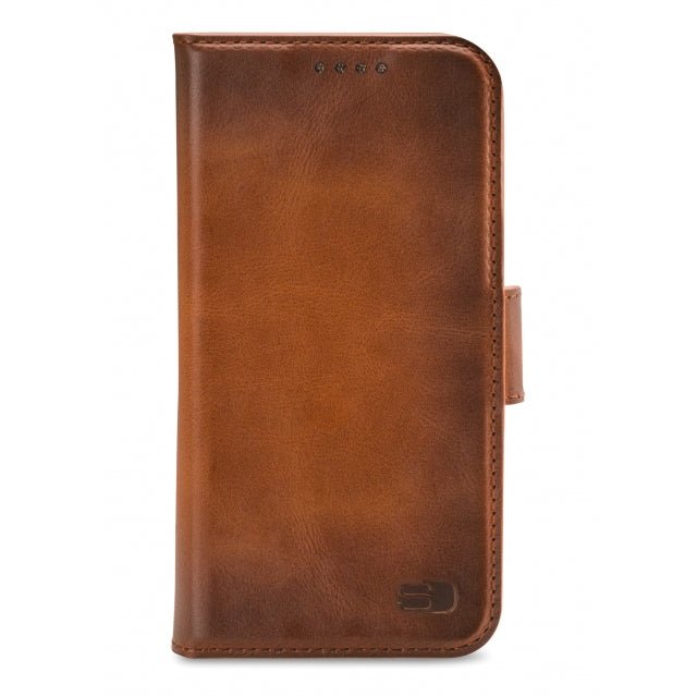 Senza Desire Leather Wallet Apple iPhone 13 Burned Cognc