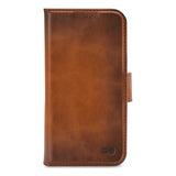 Senza Desire Leather Wallet Apple iPhone 13 Burned Cognc