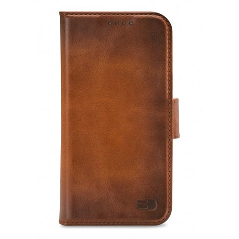 Senza Desire Portefeuille en cuir iPhone 13 Cognac brûlé