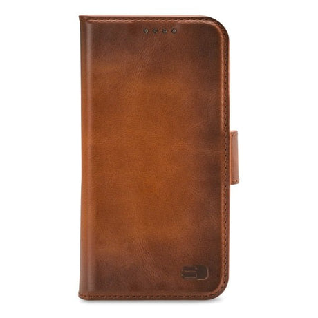 Senza Desire Leather Wallet iPhone 14 Burned Cognac