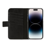 Senza Desire Leather Wallet iPhone 14 Pro Deep Black