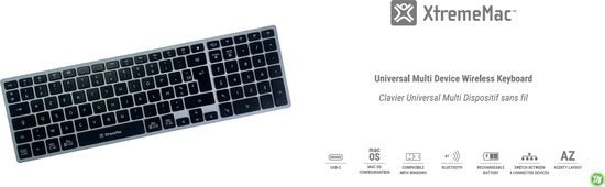 Xtreme Mac Draadloos keyboard AZERTY - Simple kopen bij Microforce | Apple - specialist & refurbished expert | Gratis afhalen in Gentbrugge, Antwerpen & Oudenaarde of snelle levering in België!