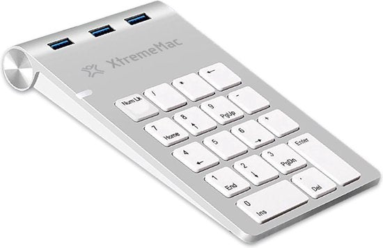 Xtreme Mac Hub et pavé numérique, 3 ports USB-A 3.0 Argent